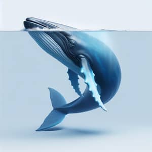 Majestic Whale: Graceful Arch and Rich Blue Skin