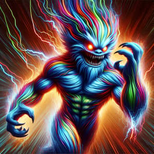 Energetic Monster Infused with Bold Energy | Thrilling Artwork