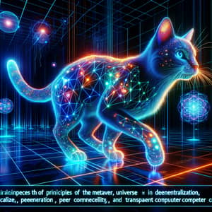 Digitized Feline Creature in Futuristic Metaverse | Web3 Cat