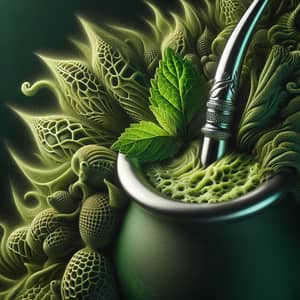 Yerba Mate Cup and Bombilla Close-Up: Nature-Inspired Photography