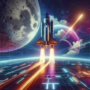 Futuristic Rocket Launch | Bold Space Adventure Scene
