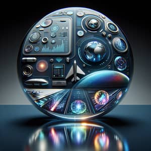 Futuristic Technology Design Concept | Silver, Chrome, Holographic Displays