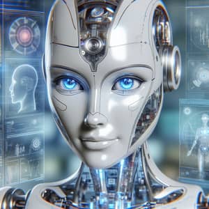 Advanced AI Robot with Polished Silver Exterior | Futuristic Design