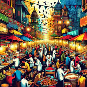 Exploring Global Street Food Culture | Vibrant History Illustration