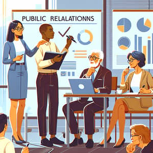 Diverse Group Public Relations Meeting Illustration