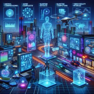 Advanced Artificial Intelligence Technologies in Futuristic Setting
