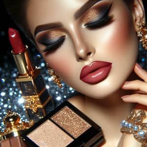 Glamorous Makeup Look inspired by High-End Cosmetic Brands