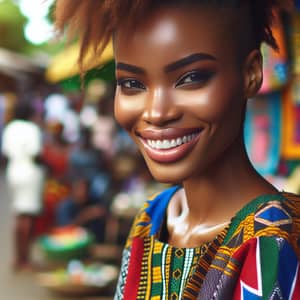 Beautiful African Woman | Vibrant Traditional Attire