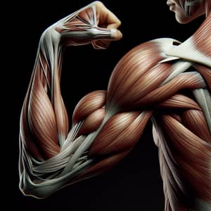 Detailed Anatomical Study of Woman's Flexed Arm Musculature