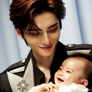South Korean Male Pop Idol With Cooing Baby | Superstar Joy