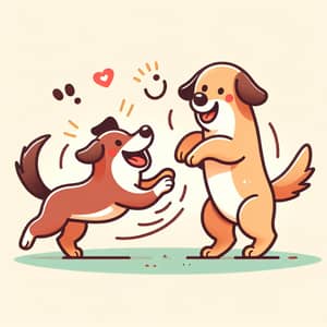 Cheerful Dog Displaying Joyful Affection Towards Owner
