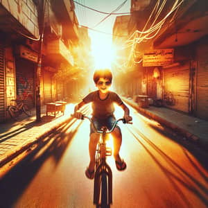 Hassnain's Joyful Bike Ride: A Childhood Adventure