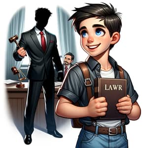 Young Boy Dreaming of Becoming a Successful Lawyer | Legal Aspirations