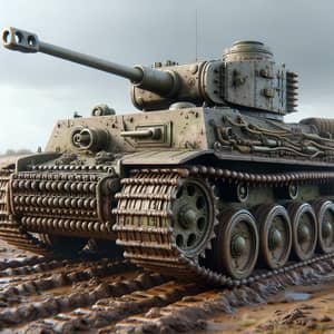 Detailed Classic Military Tank Image