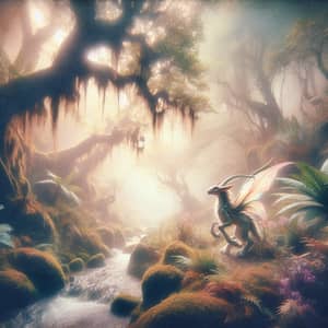 Mystical Creature in Moonlit Forest | Captivating Fantasy Art | AI Art ...