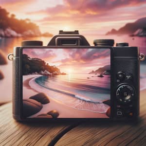 Serene Beach Sunset Panorama in Soft Pastel Colors | Fujifilm X-T4
