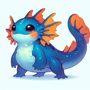 Marshtomp Pokemon - Blue Amphibian Fantasy Creature