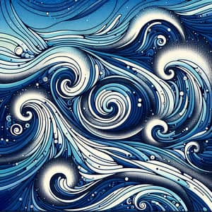 Ocean Waves Abstract Art | Sea Rhythm & Power Interpretation