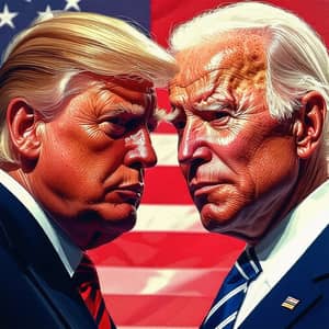 Political Debate: Trump vs Biden - Dramatic Lighting Contrasts