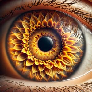 Macro Eye Revealing Sunflower Beauty | Nature Biology Blend