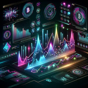 Futuristic Cryptocurrency Market | 3D Graphs & Neon Colors