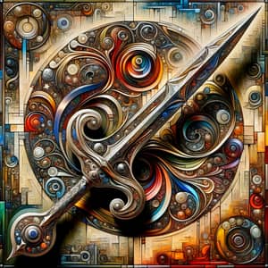 Abstract Weapon Art - Symbolic Representation of Strength and Beauty