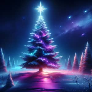 Majestic Christmas Tree with Magical Neon Lights