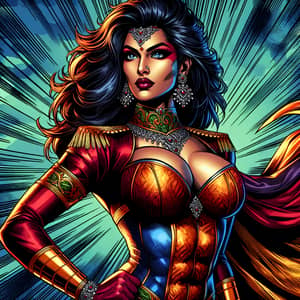 Empowering South Asian Woman | Bold & Vibrant Digital Painting