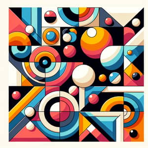 Dynamic Abstract Geometric Art with Vibrant Colors