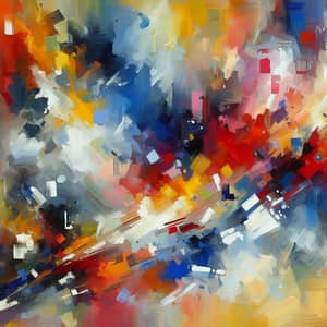 Vibrant Abstract Painting with Bold Brushstrokes | Acrylic on Canvas