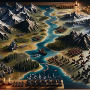 Epic Medieval Battle Map: Detailed Tabletop Scenario