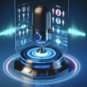 Futuristic Voice Cloning Machine | Advanced Technology Illustration