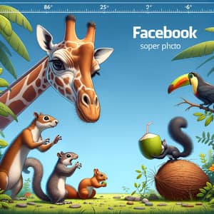 Humorous Realistic Animals Interacting - Facebook Cover Photo