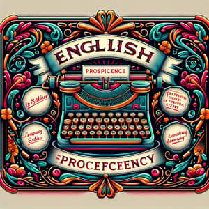 Vintage Typewriter-Inspired English Proficiency Certificate