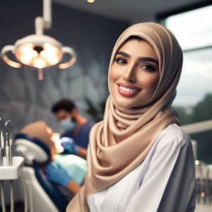 Professional Middle-Eastern Hijabi Dentist | Warm and Welcoming Dental Clinic