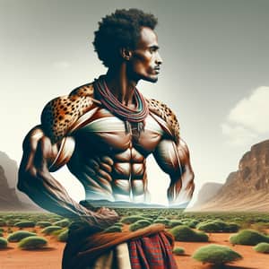 Muscular Nomadic Man from Somalia | Traditional Clothing
