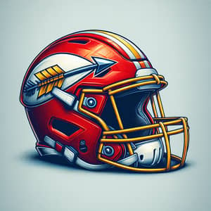 Kansas City Chiefs Football Helmet Drawing