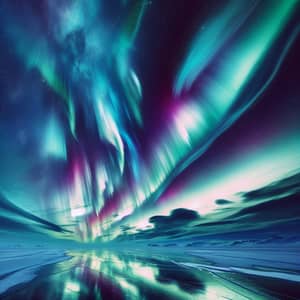 Aurora Borealis: Abstract Northern Lights Display