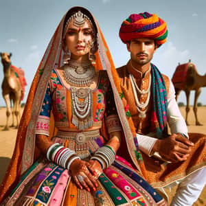 Traditional Rajasthani Couple: Vibrant Culture of India