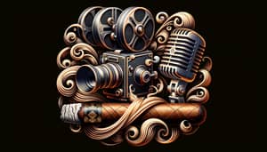 Realistic Logo Design: Cinema Camera, Cigar, Podcast Microphone
