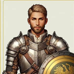 Confident Knight with Lion Shield and Sword | Nolan MLBB