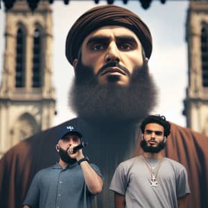Rappers on Stage at Lausanne Cathedral | Dynamic Performance