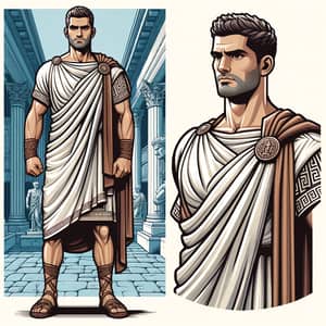 Titus - Roman Man in Toga with Assertive Stance