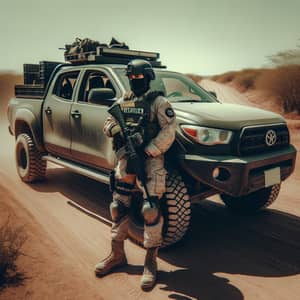 Mexican Soldier in 4x4 Pickup Truck | Vigilant Patrol Scene