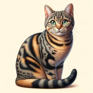 Domestic Short-Haired Cat with Tabby Markings