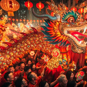Vibrant Chinese New Year Dragon Celebration