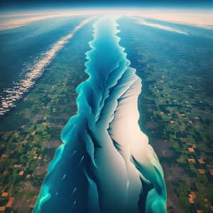 Great Lakes Aerial Photo: Crystal Clear Waters & Vast Green Landmasses