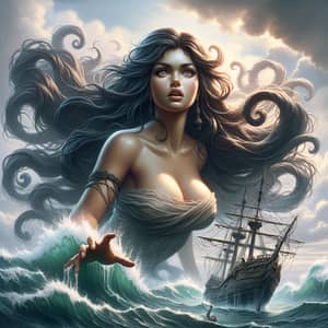 Enchanting Siren in the Ocean | Passionate South Asian Descent