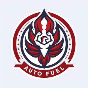 Empowering Auto Fuel Company Logo | Red & White Design