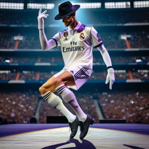 Real Madrid Dance Performer in Moonwalk Pose